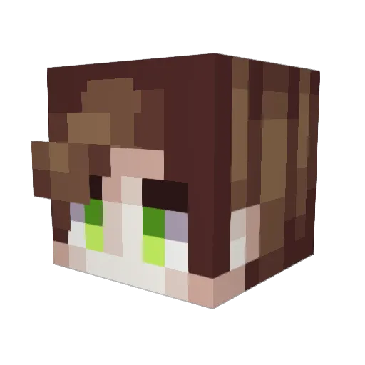 Kuya_wolf Minecraft avatar head, 3D render