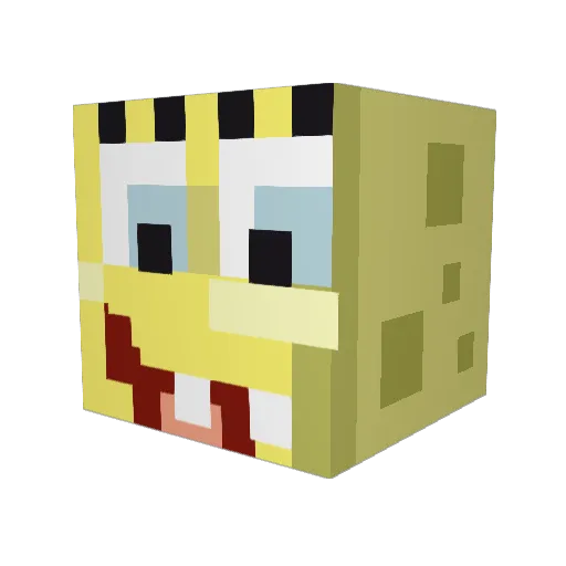 Kuyerz Minecraft avatar head, 3D render