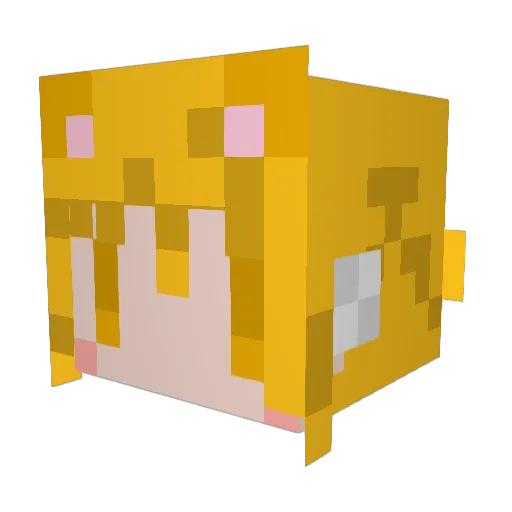 KuzakuE7 Minecraft avatar head, 3D render