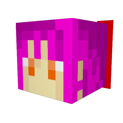Kuzanisu Minecraft avatar head, 3D render