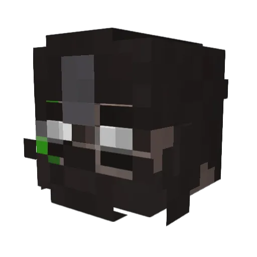 Kuzi4K Minecraft avatar head, 3D render