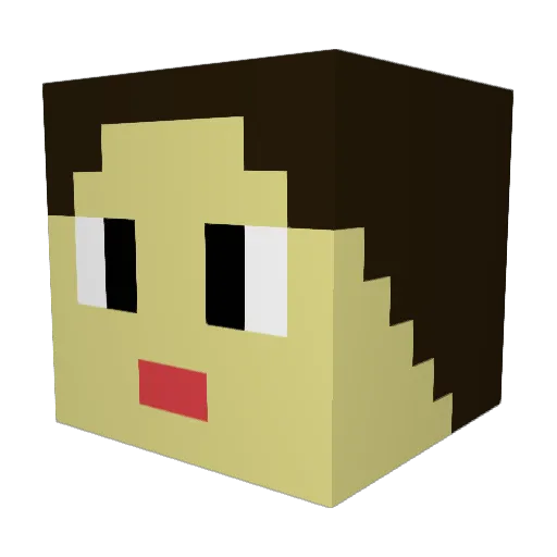 Kuzin666 Minecraft avatar head, 3D render