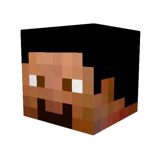 KuzmaBegichev Minecraft avatar head, 3D render