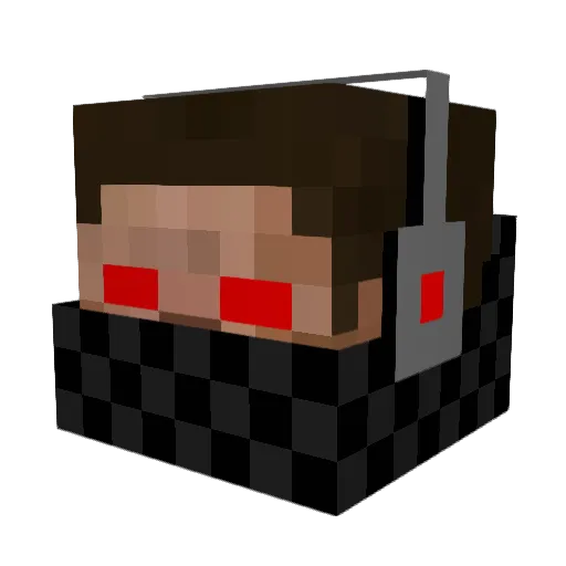 Kuzo00 Minecraft avatar head, 3D render