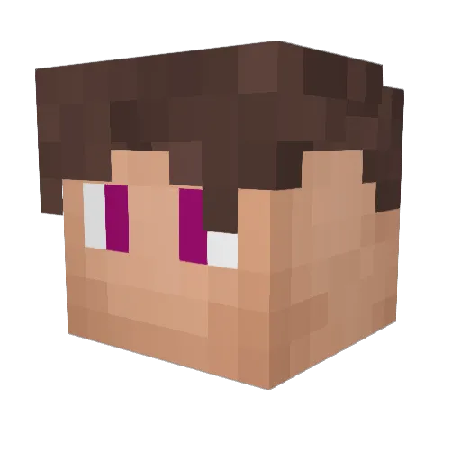 Kuzoz Minecraft avatar head, 3D render