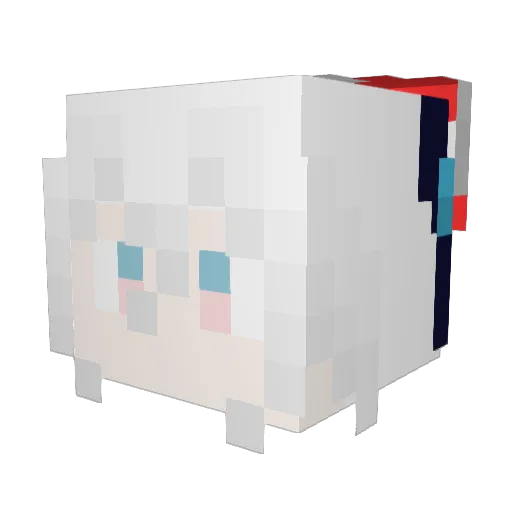 Kuzunoh4 Minecraft avatar head, 3D render