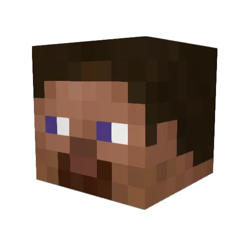 Kuzuuuh Minecraft avatar head, 3D render