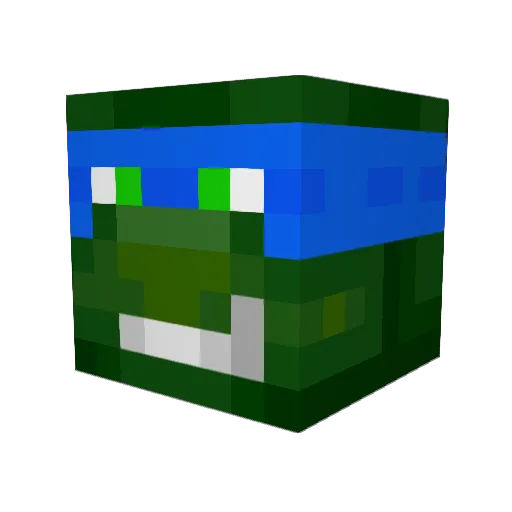 Kvadri Minecraft avatar head, 3D render