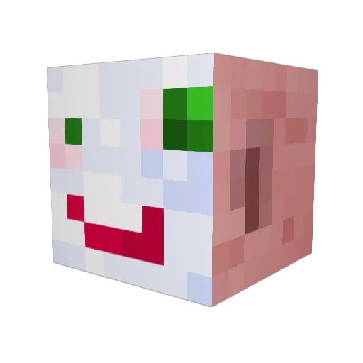 Kvaild Minecraft avatar head, 3D render