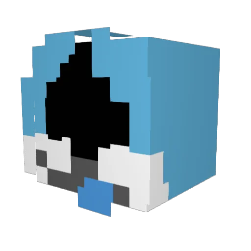 Kvaild_Floppa Minecraft avatar head, 3D render
