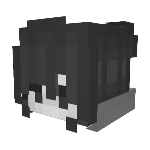 Kvaken Minecraft avatar head, 3D render