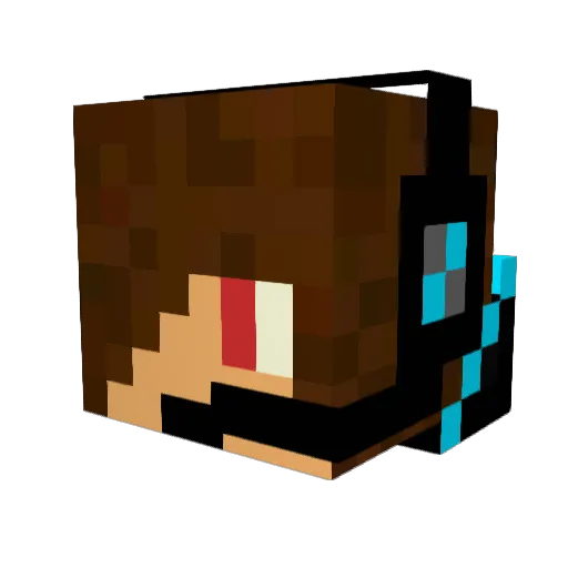 Kvalsvik Minecraft avatar head, 3D render