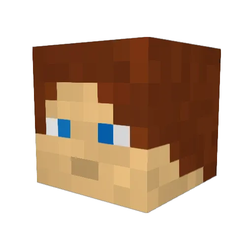 Kvasper Minecraft avatar head, 3D render