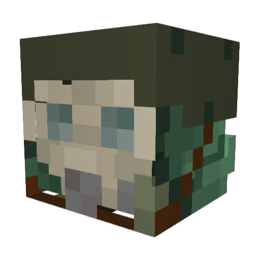 Kvass_0v Minecraft avatar head, 3D render