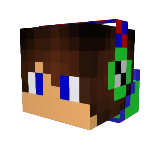 KvcYi Minecraft avatar head, 3D render