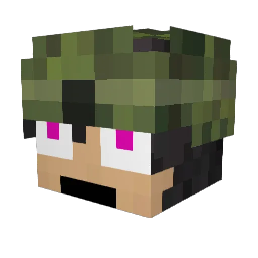 Kvcperek Minecraft avatar head, 3D render