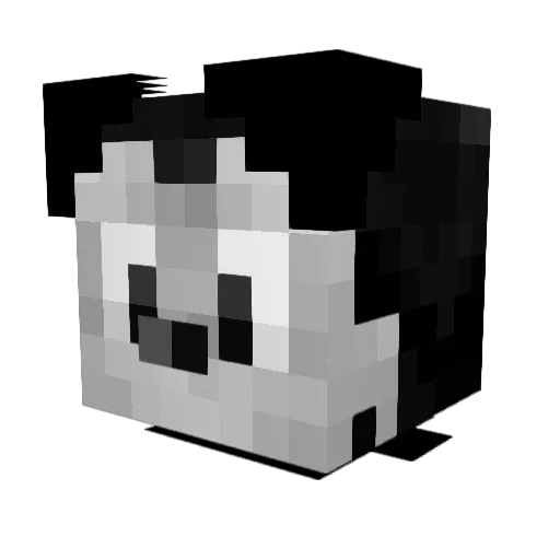 Kvecko Minecraft avatar head, 3D render