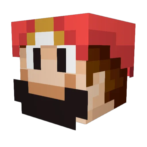 Kverneng Minecraft avatar head, 3D render