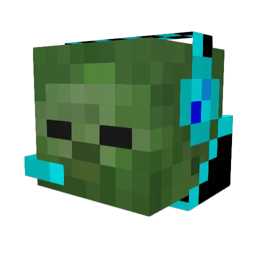 Kvicb Minecraft avatar head, 3D render