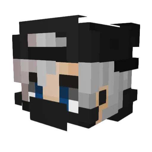 Kviewla Minecraft avatar head, 3D render
