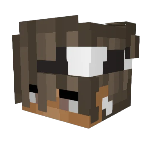 Kvleo_ Minecraft avatar head, 3D render