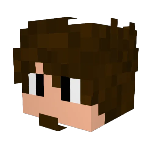 KvnR1 Minecraft avatar head, 3D render