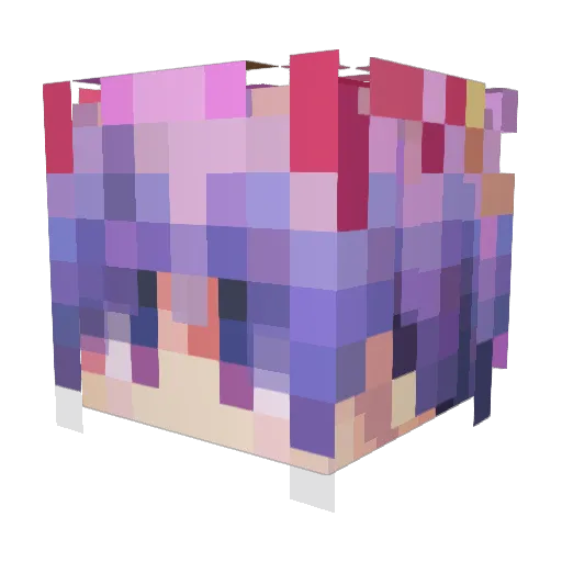 KvseV Minecraft avatar head, 3D render