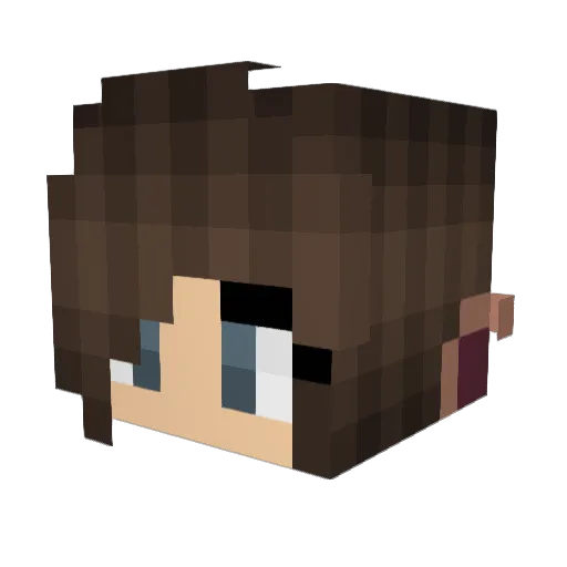 Kvzoh Minecraft avatar head, 3D render
