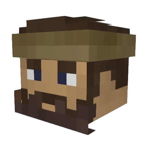 Kw35y Minecraft avatar head, 3D render