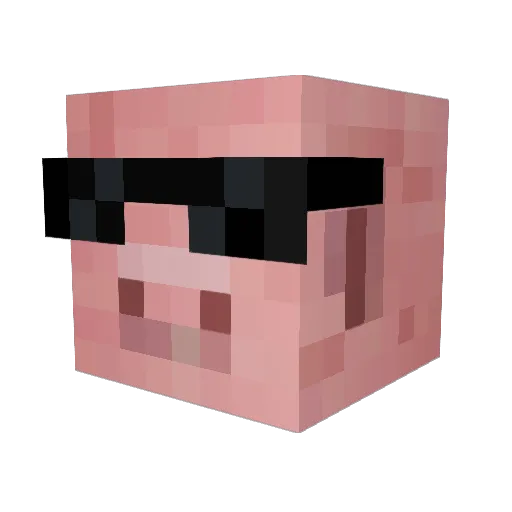 Kw4drat Minecraft avatar head, 3D render