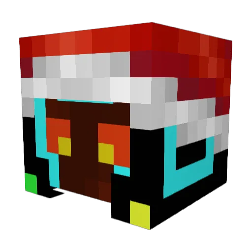 Kwadrix Minecraft avatar head, 3D render