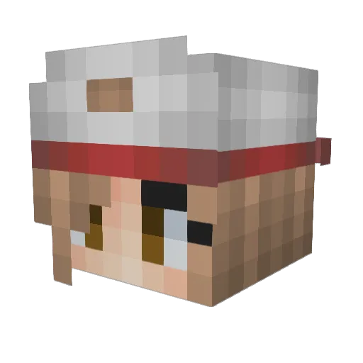 KwaiiCupcake Minecraft avatar head, 3D render