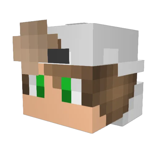 KwaliosV2 Minecraft avatar head, 3D render