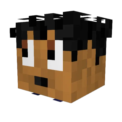 Kwall25 Minecraft avatar head, 3D render