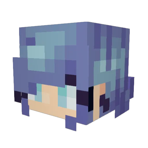 Kwant_Senpai Minecraft avatar head, 3D render