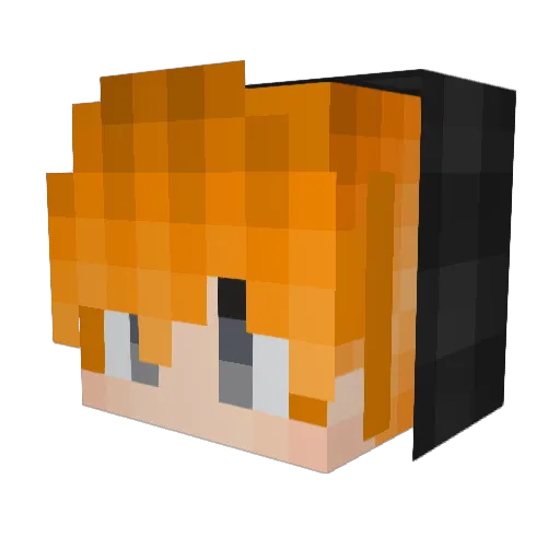 Kwantanium Minecraft avatar head, 3D render