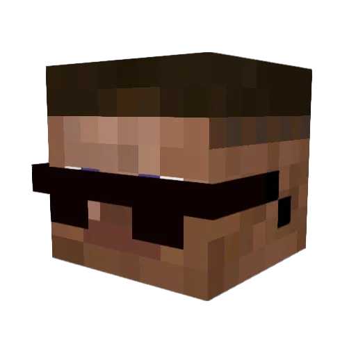 Kwasiks Minecraft avatar head, 3D render