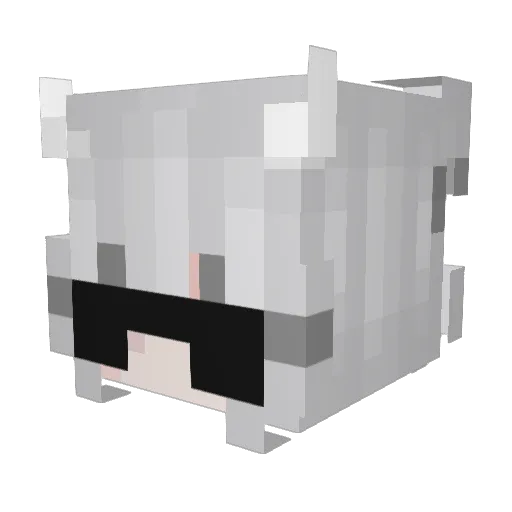 KweenLeah Minecraft avatar head, 3D render