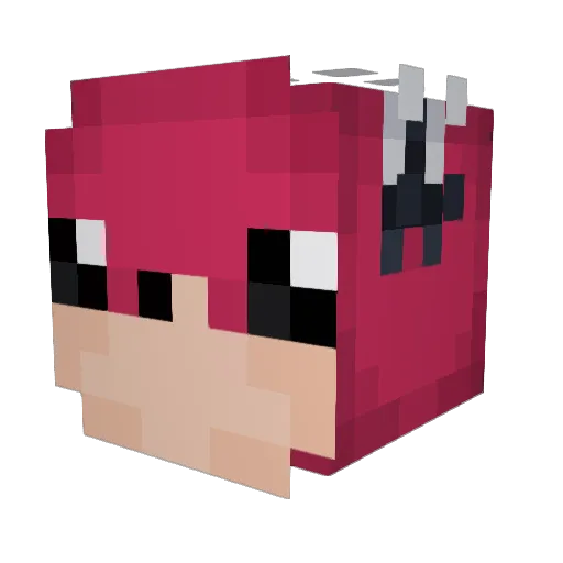 KweenSaya Minecraft avatar head, 3D render