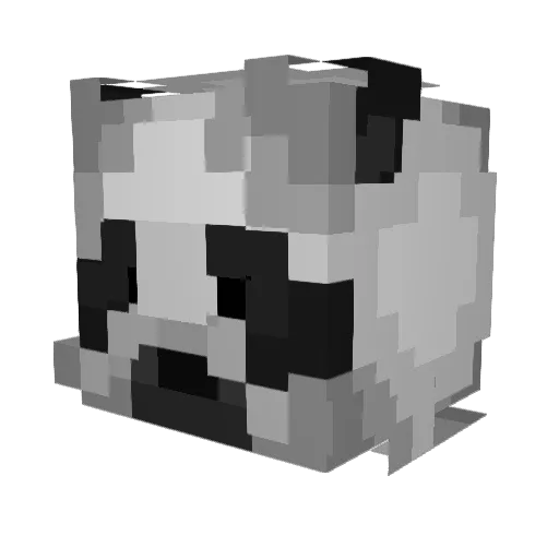 Kweichow Minecraft avatar head, 3D render
