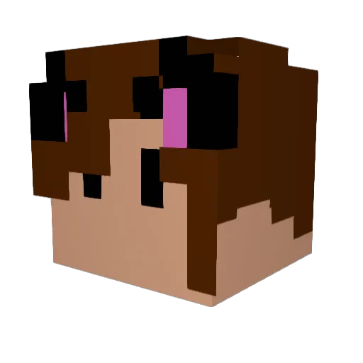 Kwest_PKD Minecraft avatar head, 3D render