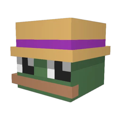 KwiatekY56Y Minecraft avatar head, 3D render