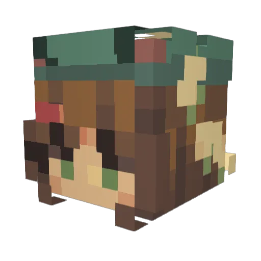 Kwiggle_ Minecraft avatar head, 3D render