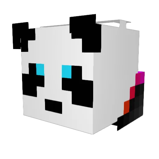 Kwik3D Minecraft avatar head, 3D render