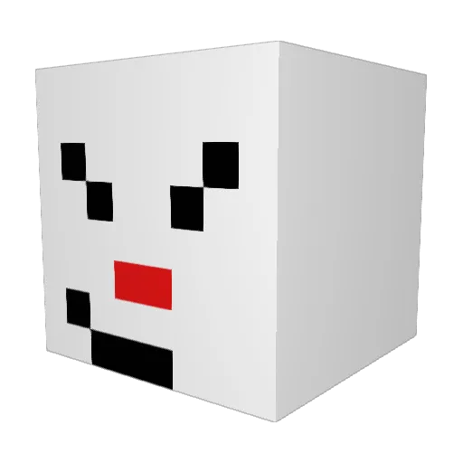 Kwikist Minecraft avatar head, 3D render