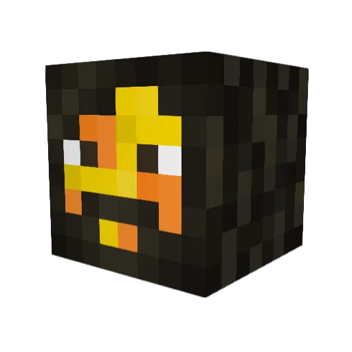 Kwin2 Minecraft avatar head, 3D render