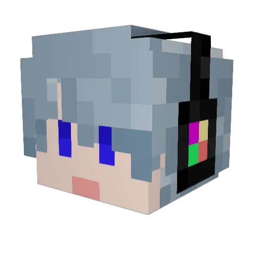 Kwin97 Minecraft avatar head, 3D render
