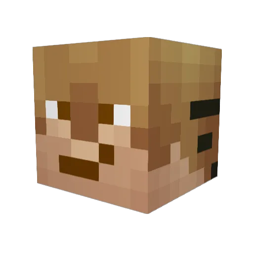 KwintenW Minecraft avatar head, 3D render