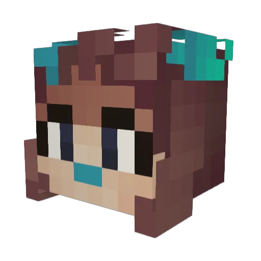 Kwisk_ Minecraft avatar head, 3D render