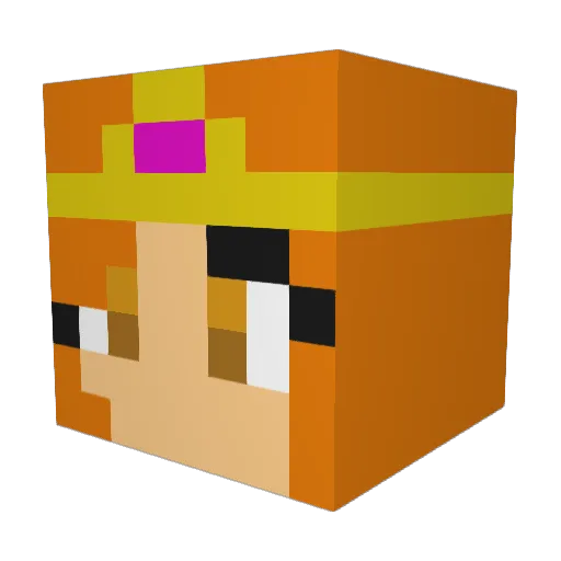 Kwitchler Minecraft avatar head, 3D render